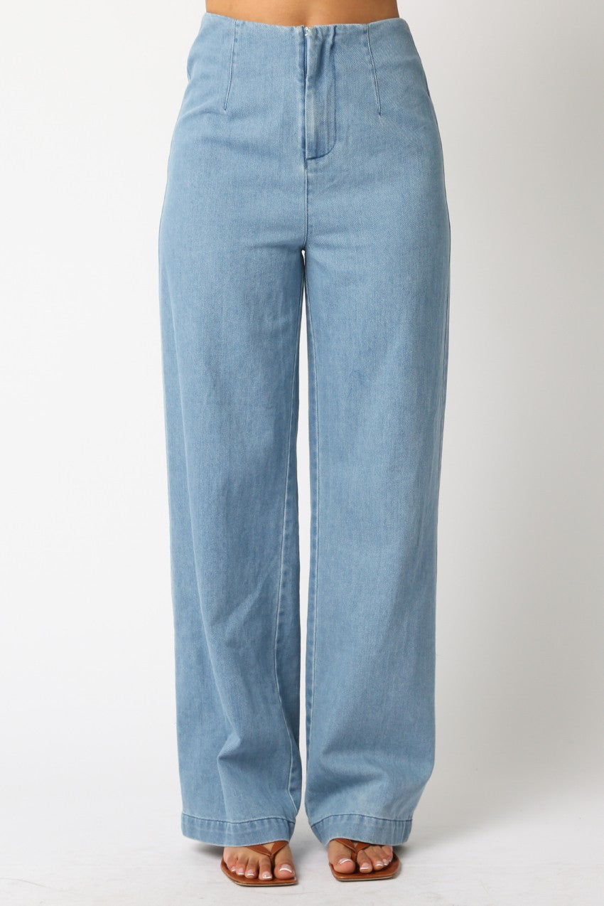 Denim Zip Pant
