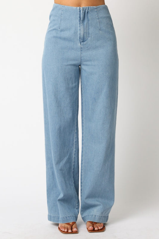 Denim Zip Pant