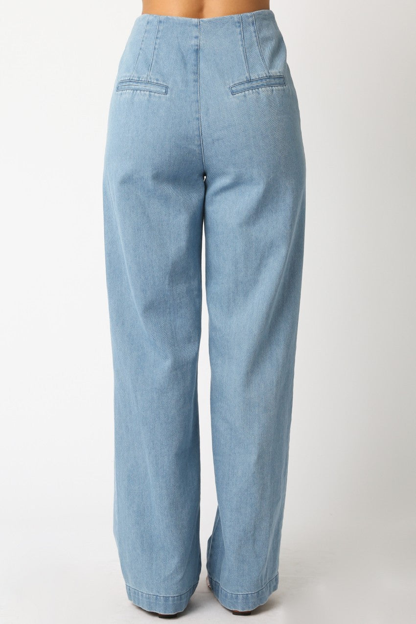 Denim Zip Pant