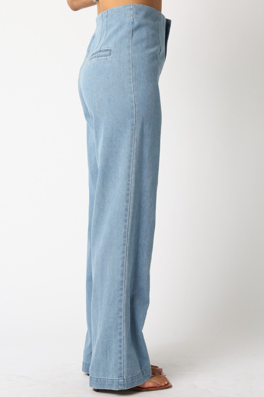 Denim Zip Pant