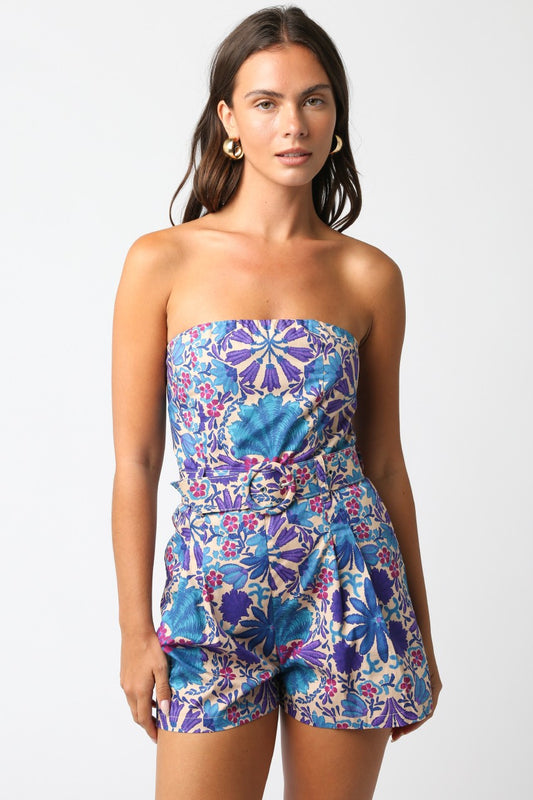 Floral Belted Romper