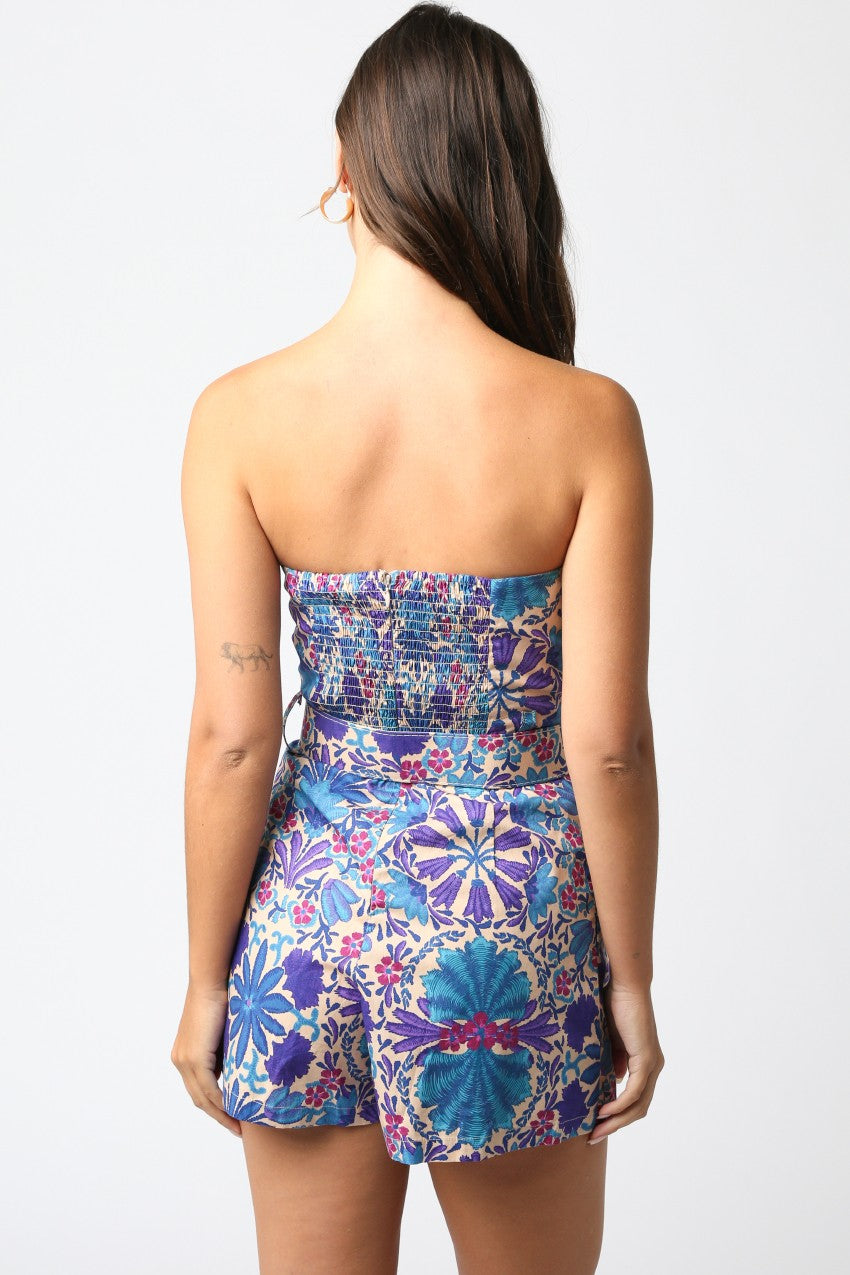 Floral Belted Romper