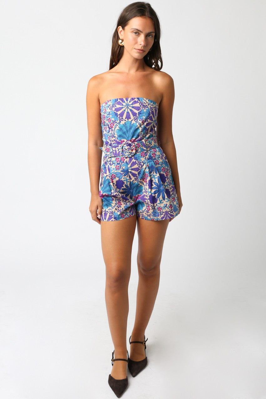 Floral Belted Romper