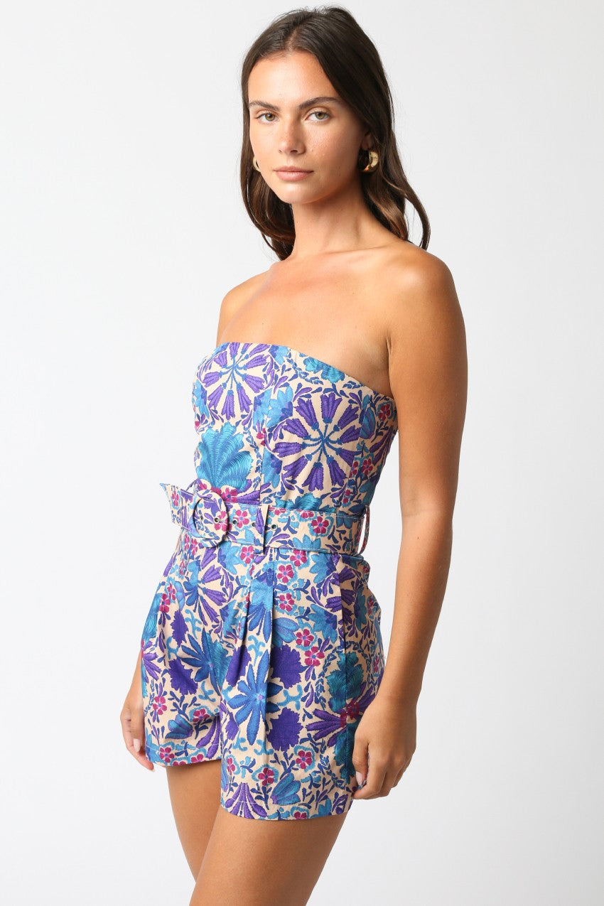 Floral Belted Romper