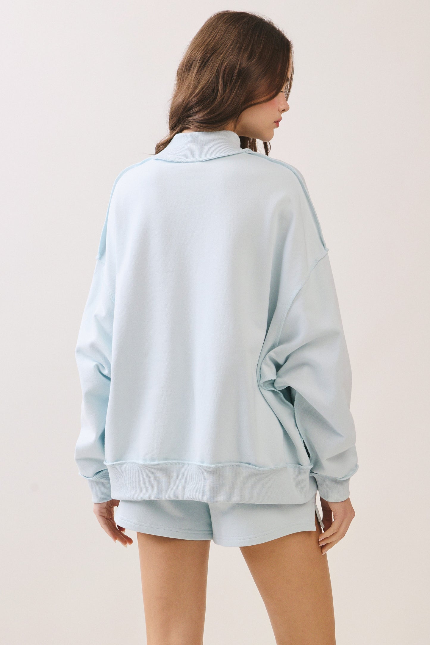 Baby Blue Mock Neck