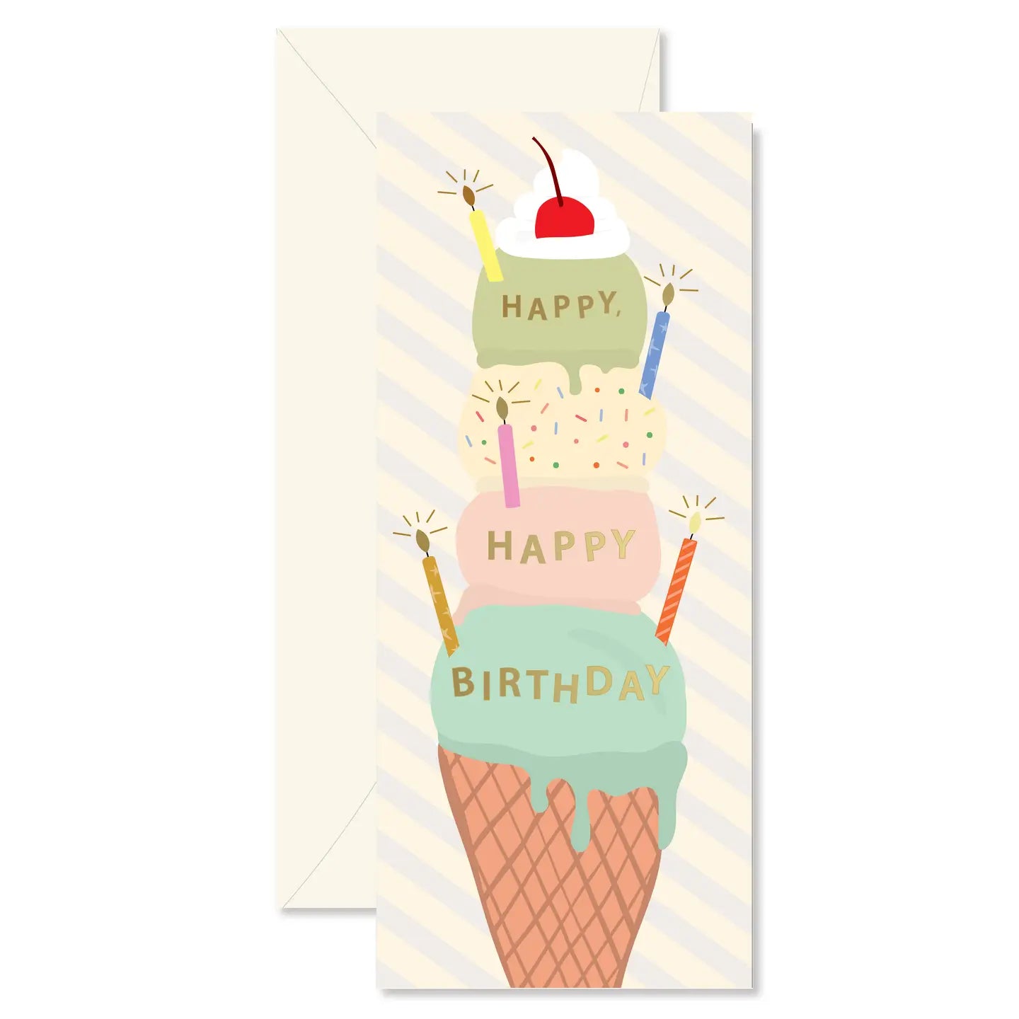 Birthday Ice Cream Cone Card