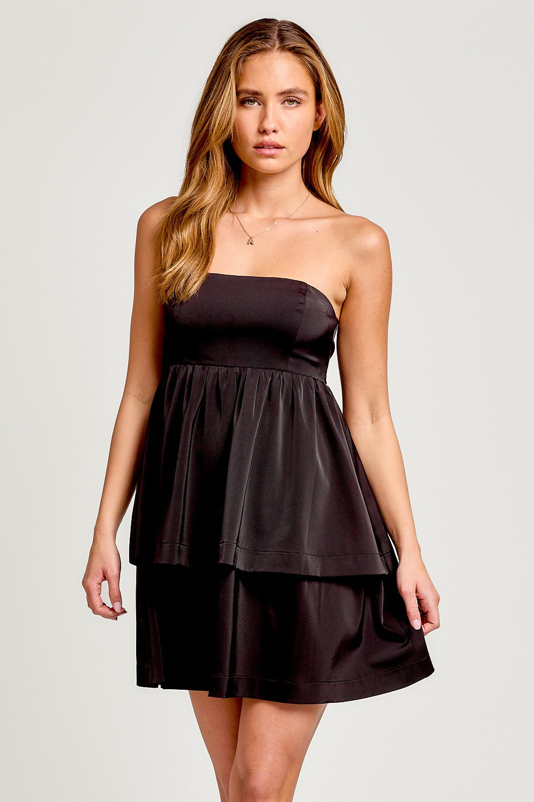 Black Babydoll Tube Dress