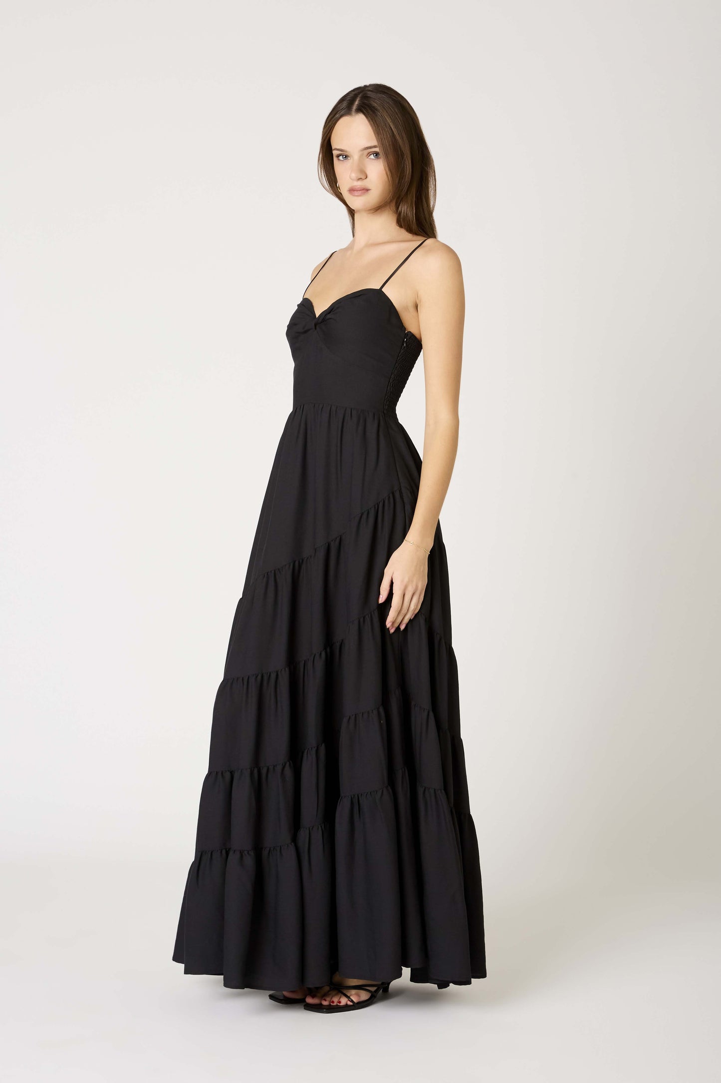 Black Tiered Maxi Dress
