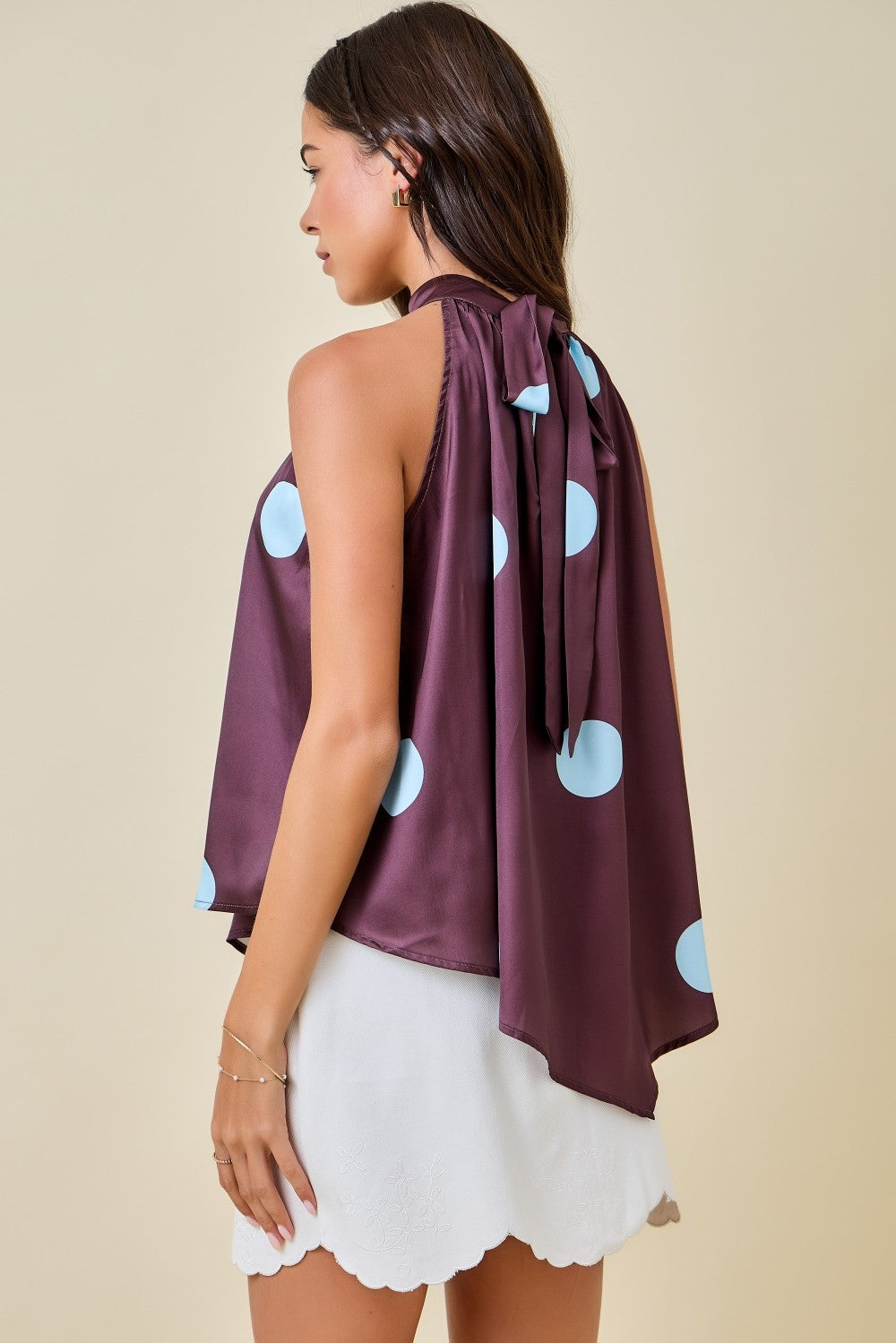 Brown Polka Dot Halter