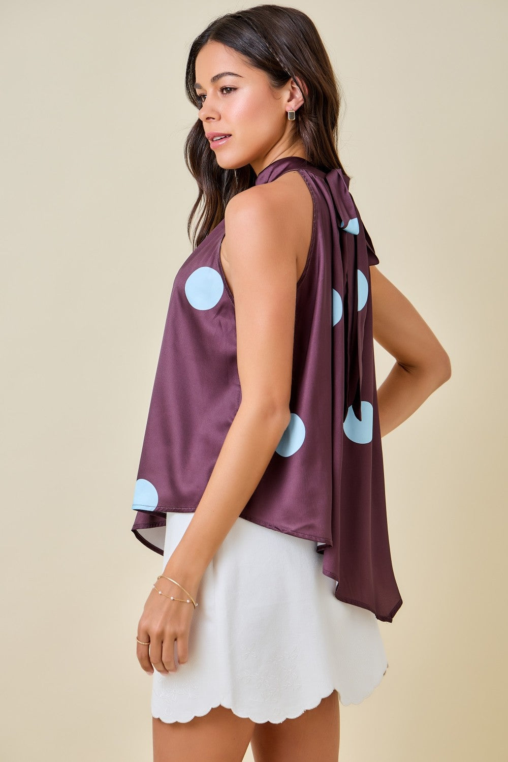 Brown Polka Dot Halter