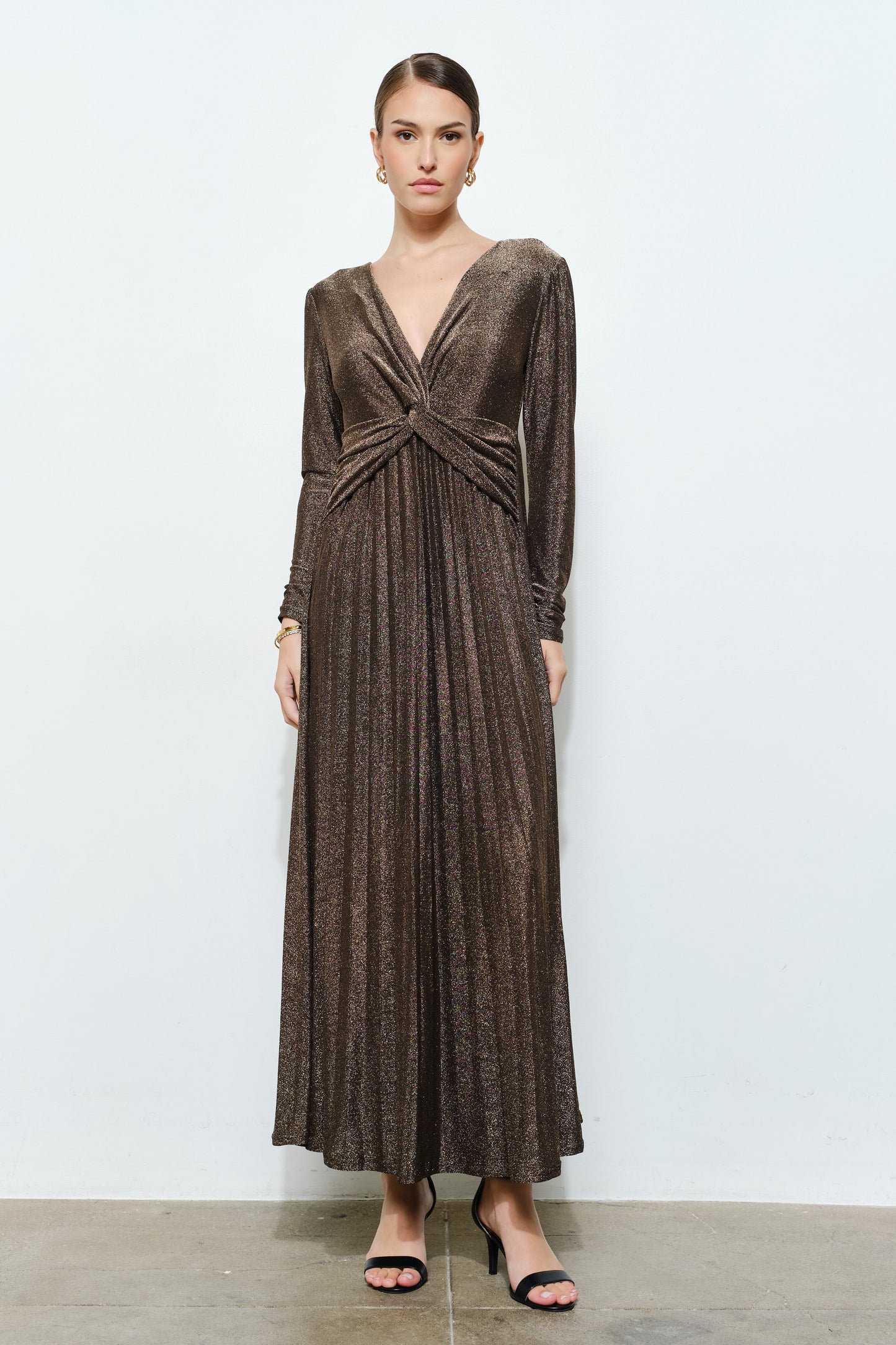 Glitter Lurex Maxi Dress
