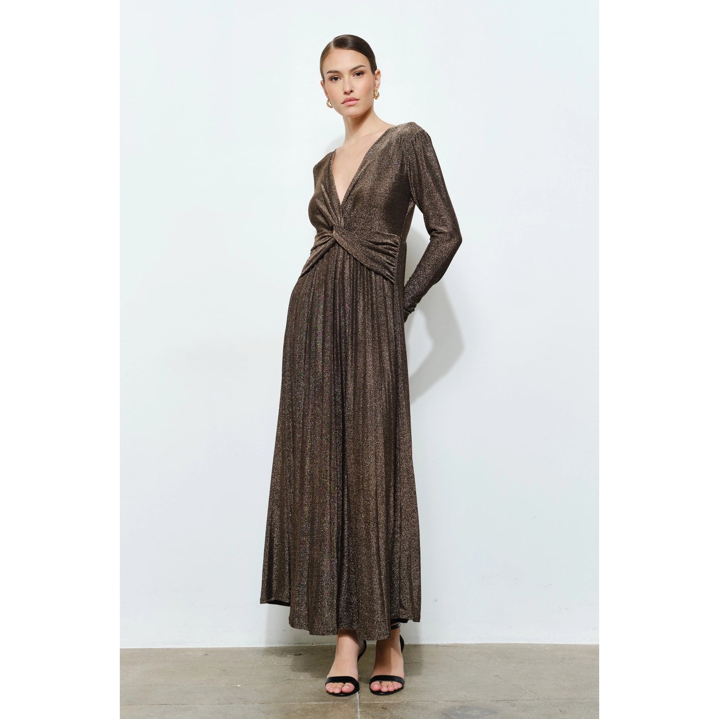 Glitter Lurex Maxi Dress
