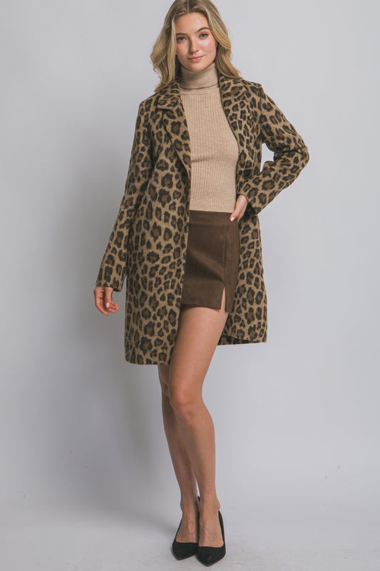 Brown Suede Mini Skort