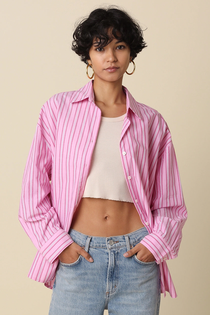 Bubblegum Stripe Button Down
