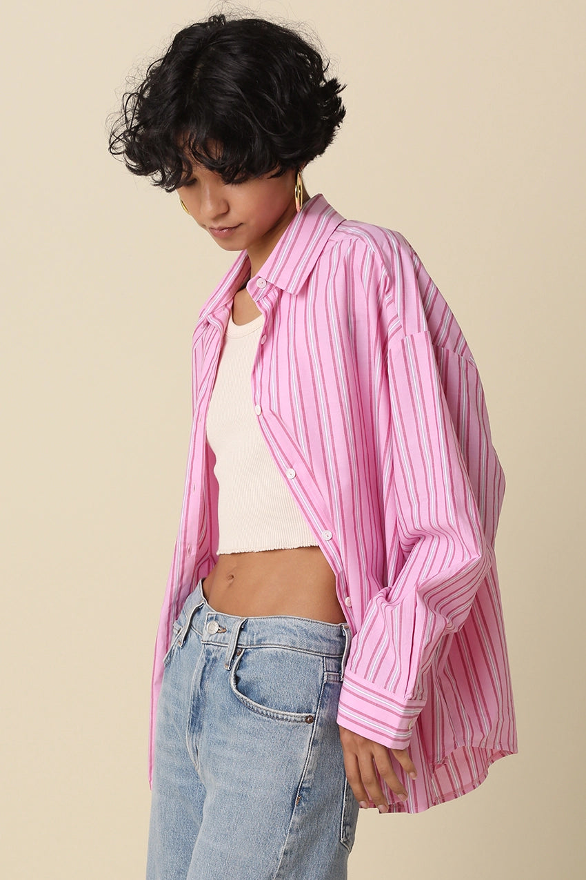 Bubblegum Stripe Button Down