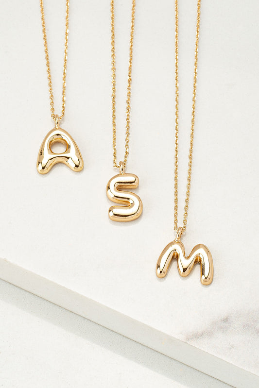 Bubble Initial Necklace