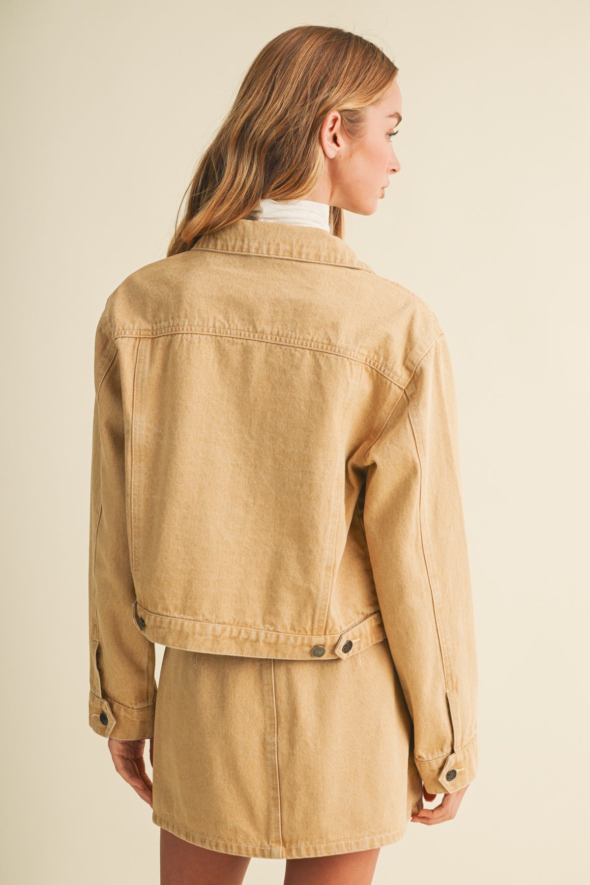 Camel Denim Trucker Jacket