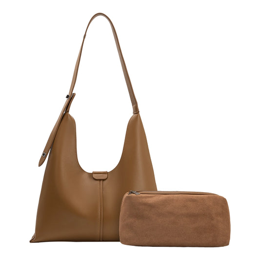 Carmen Tan Recycled Vegan Shoulder Bag