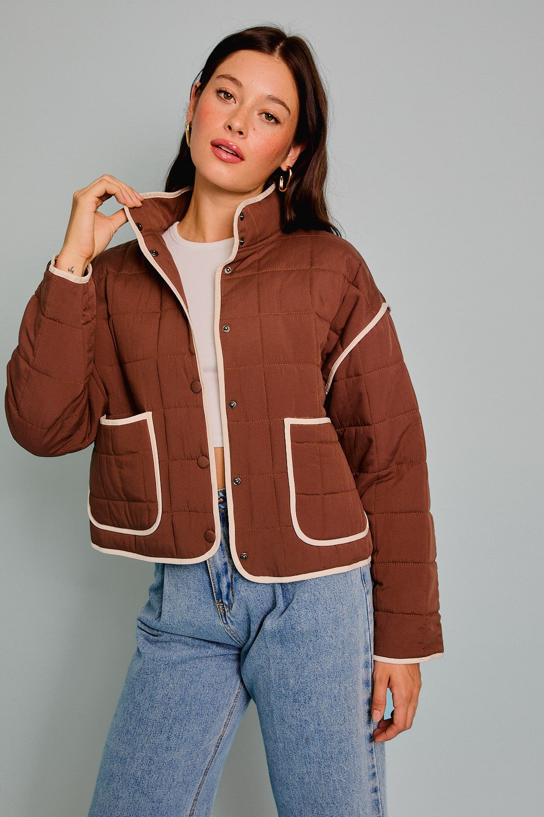 Chocolate Quilted Jacket