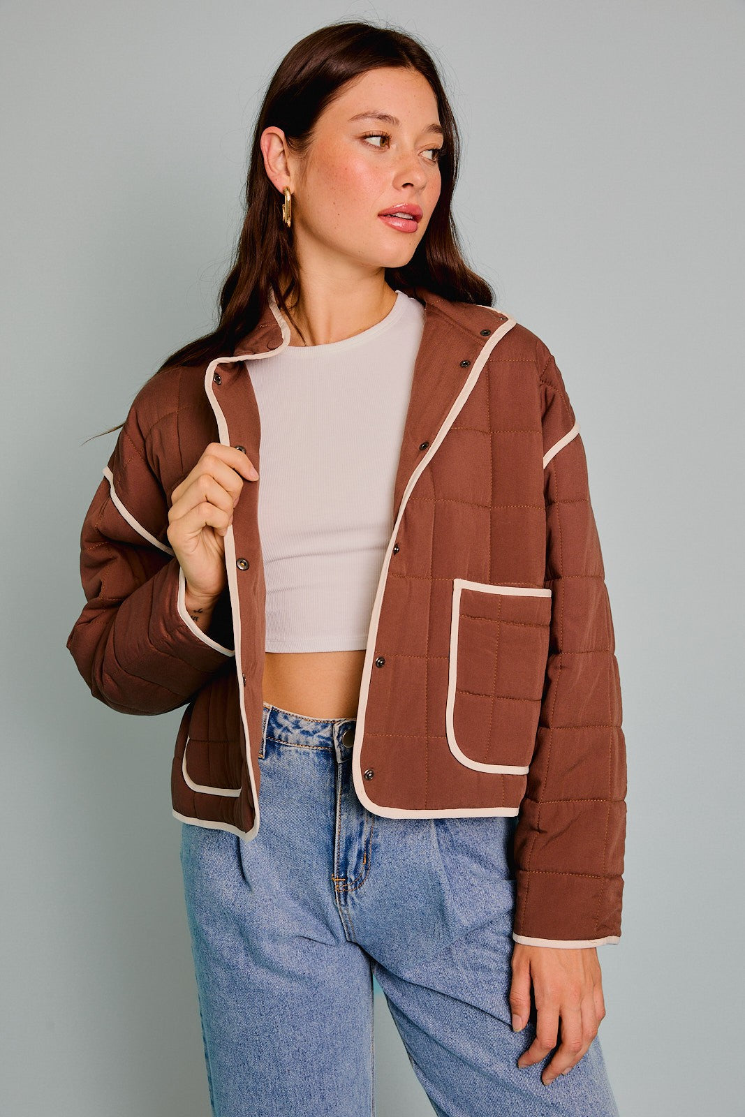 Chocolate Quilted Jacket