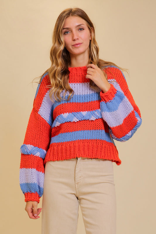 Vibrant Chunky Stripe Sweater