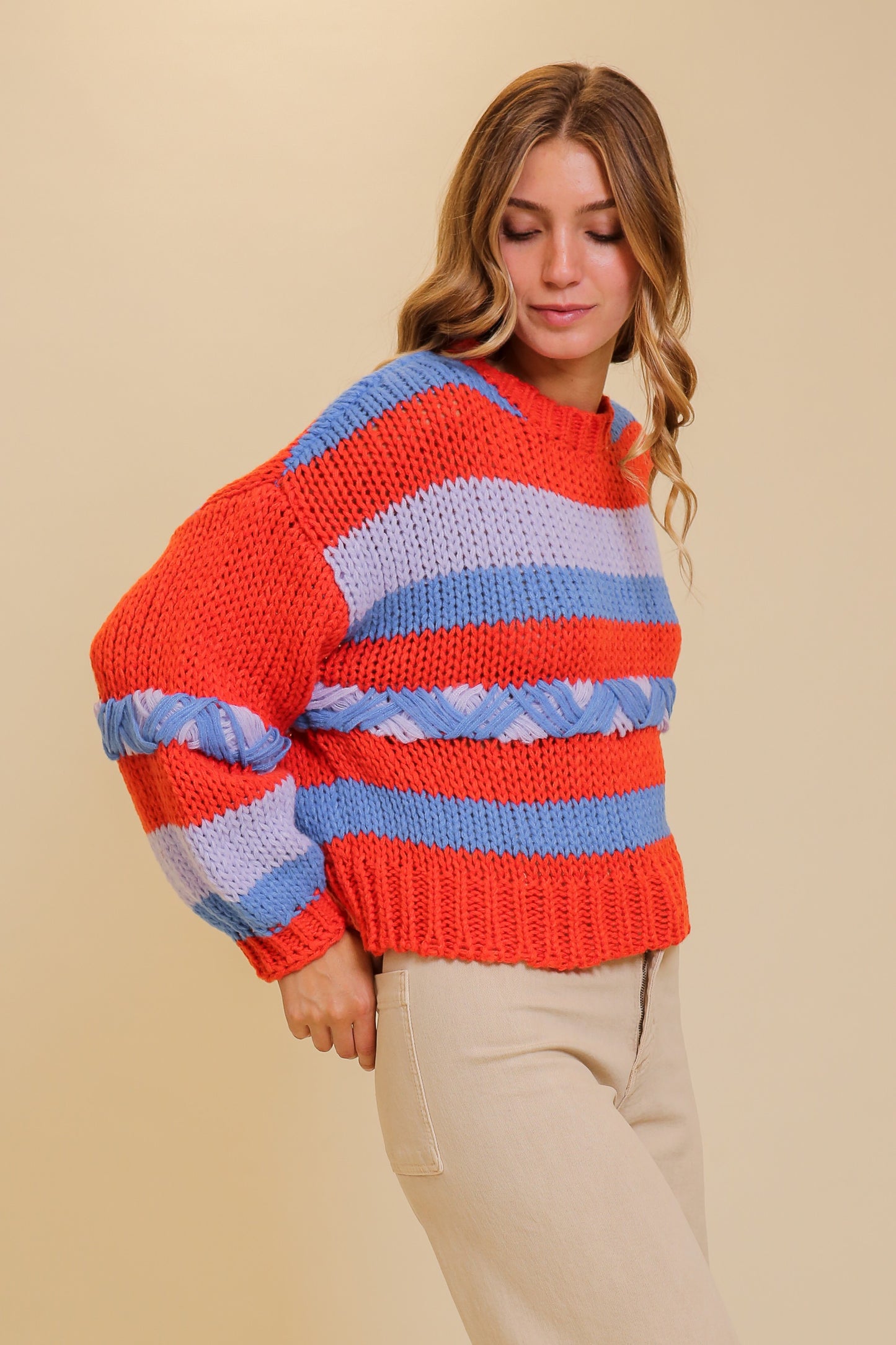 Vibrant Chunky Stripe Sweater