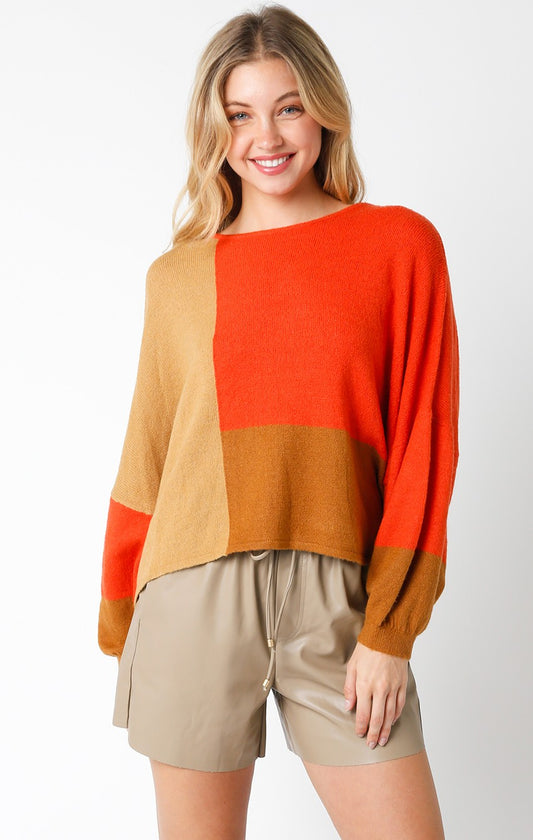 Colorblock Dolman Sleeve