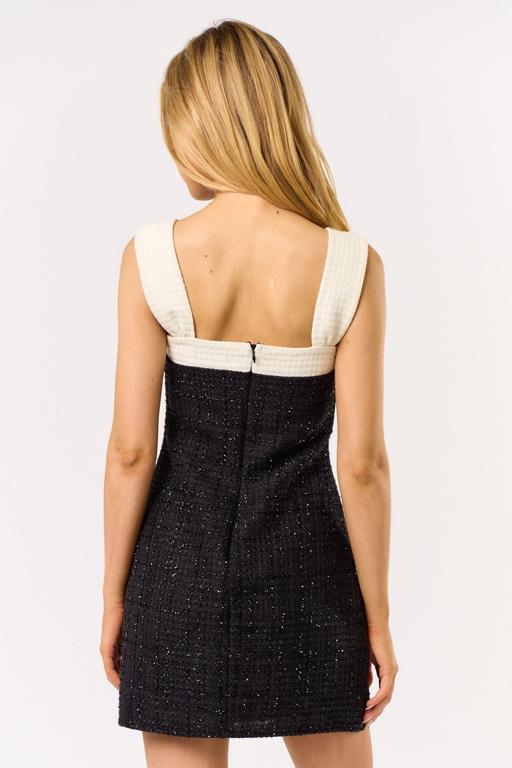 Contrast Strap Mini Dress