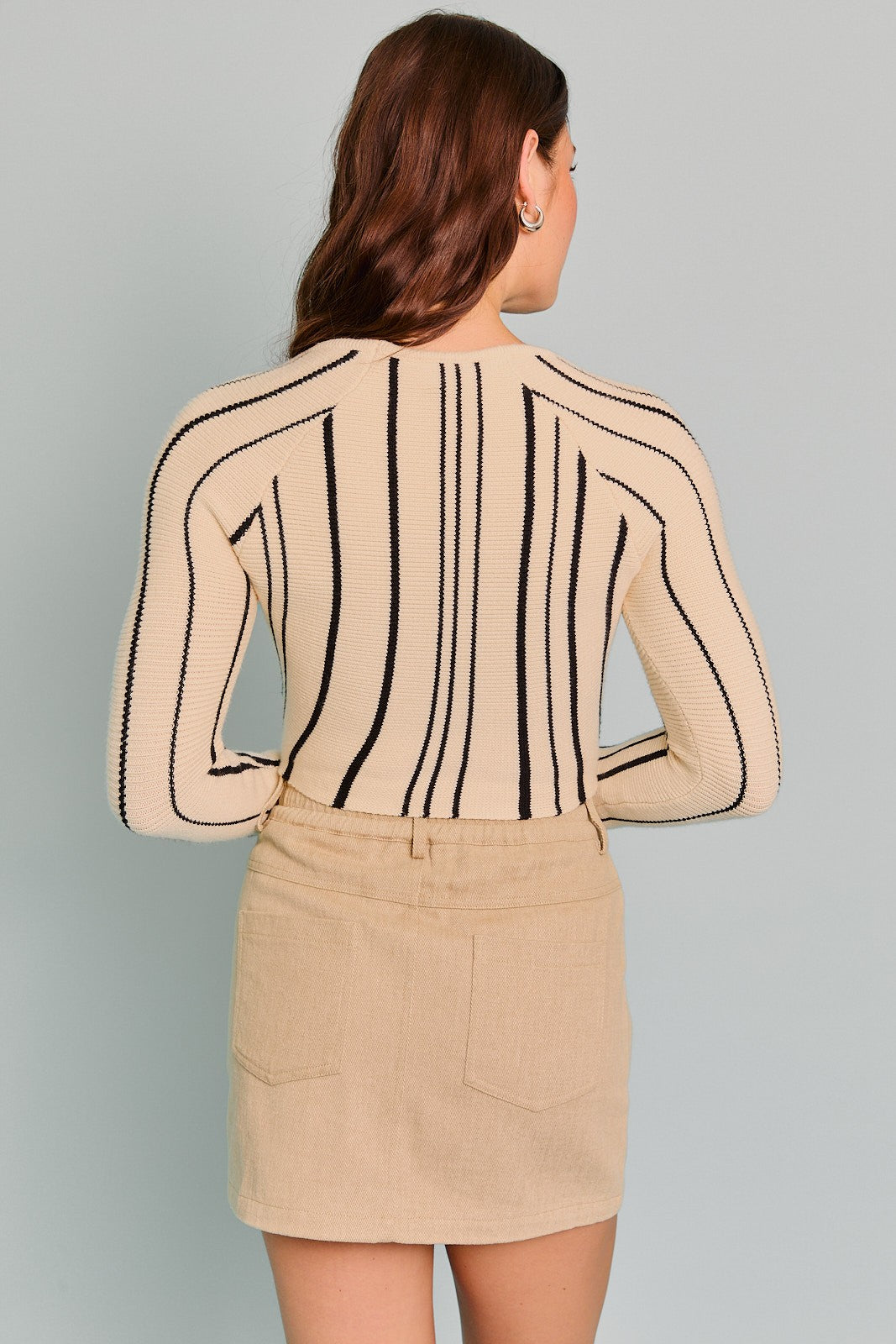 Cream Stripe Sweater