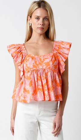 Orange Dakota Top