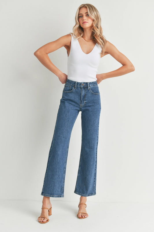 Dark Retro Straight Jean