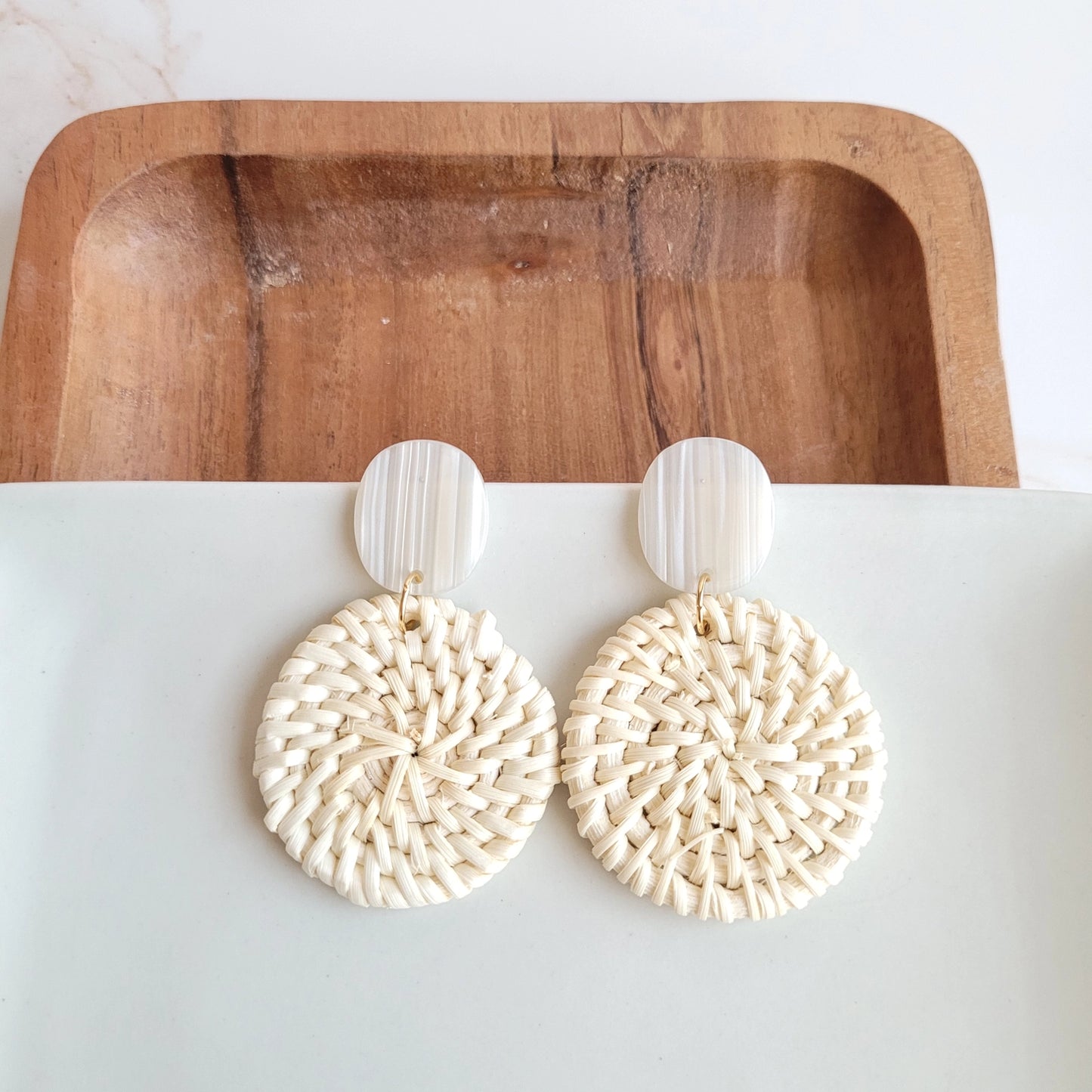 Light Rattan Earrings
