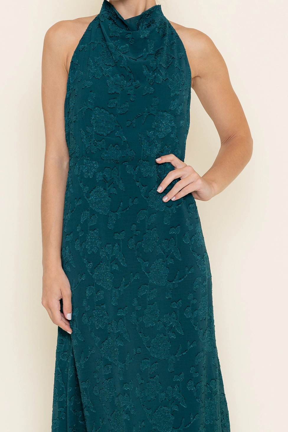 Hunter Green Mesh Dress