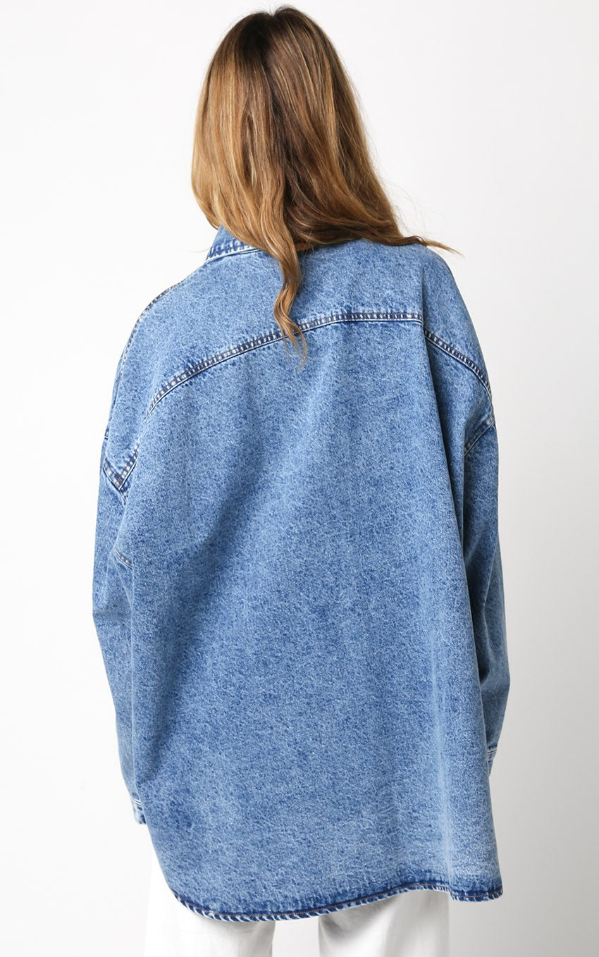 Finley Oversized Denim Top