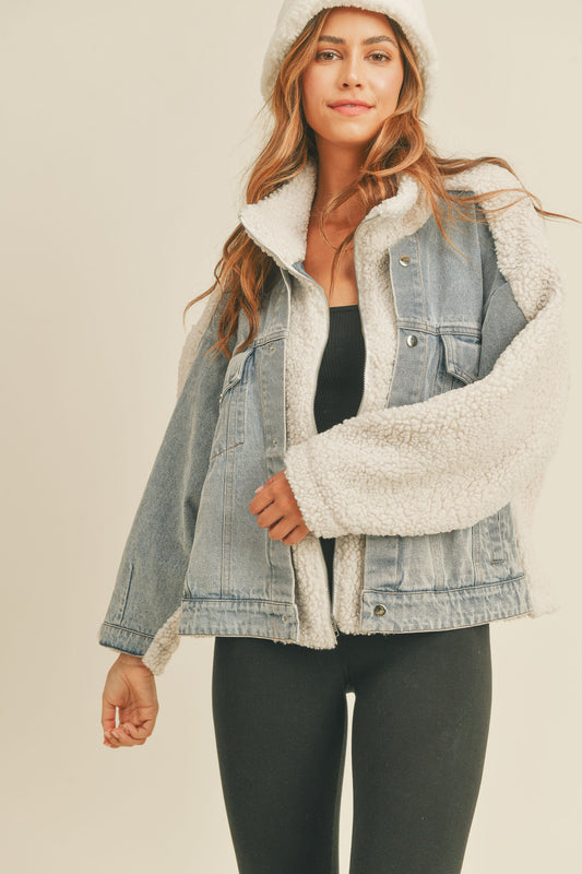 Fleece Denim Jacket