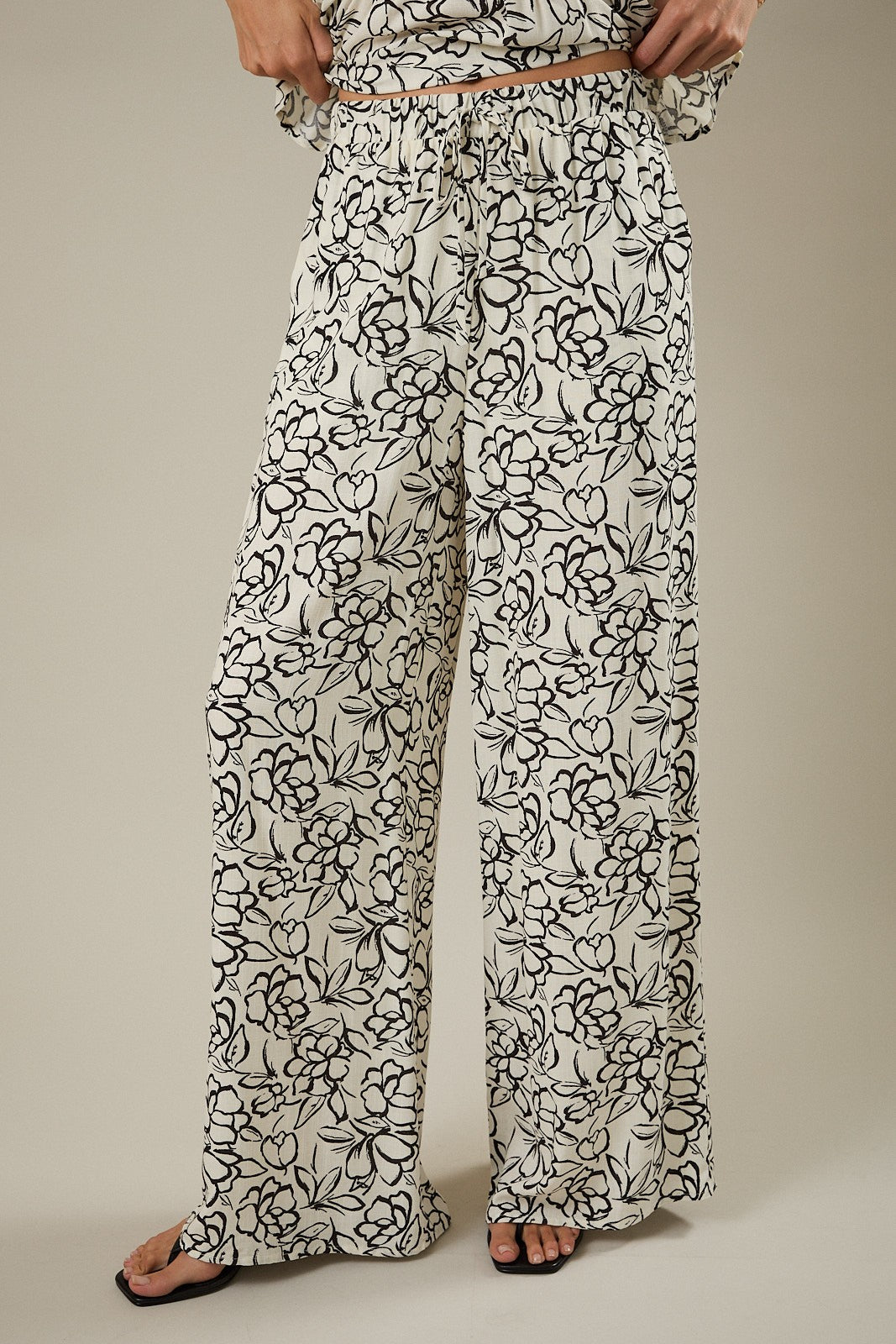 High Waist Floral Pants