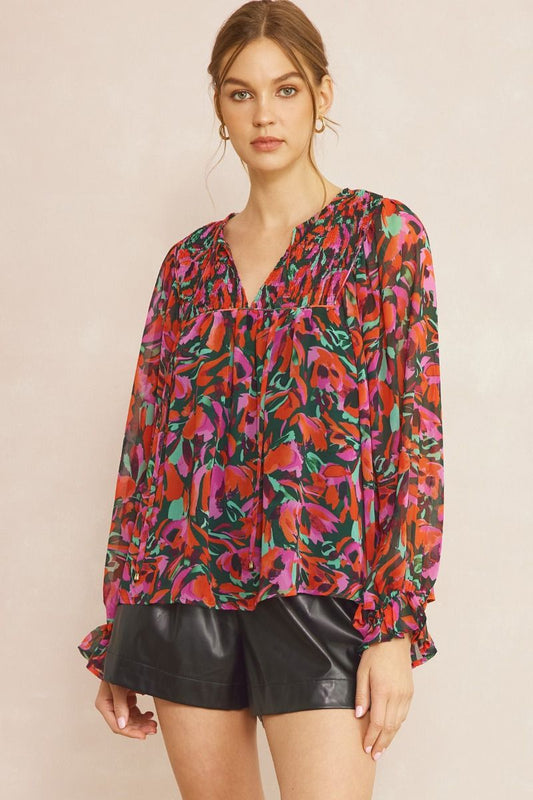 Multi Floral Blouse