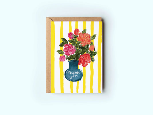 Flowery Thank You Card