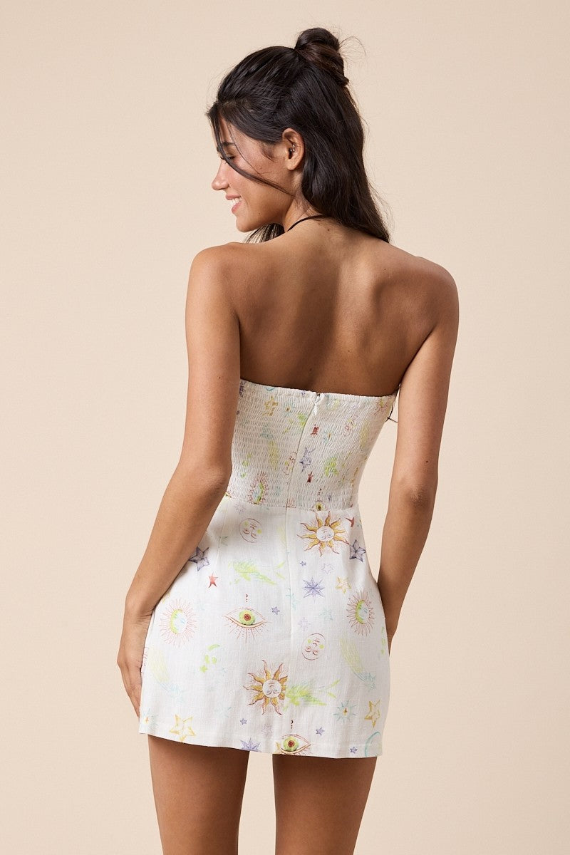 White Galaxy Mini Dress