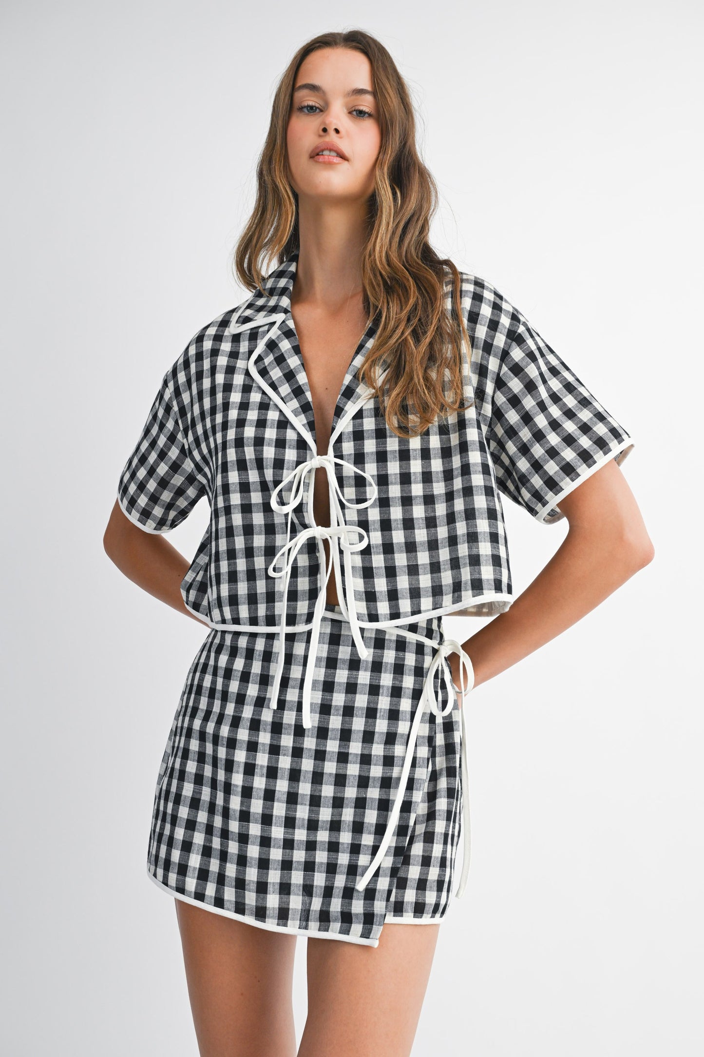 Gingham Tie Set