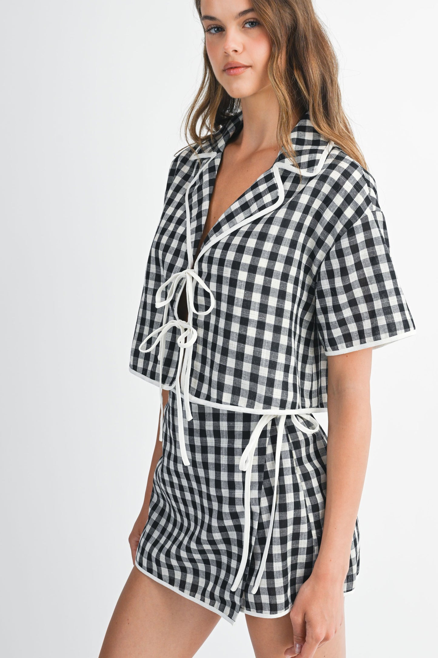 Gingham Tie Set