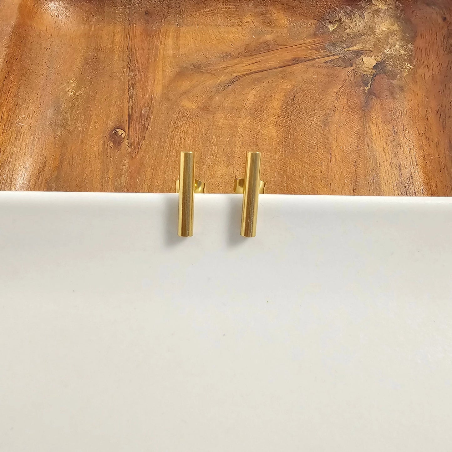 Gold Bar Studs