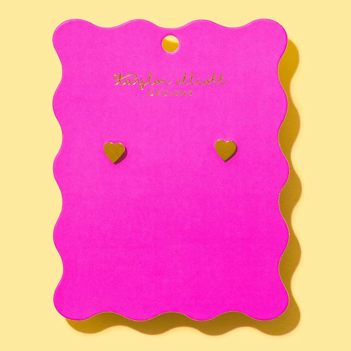Gold Plated Heart Studs