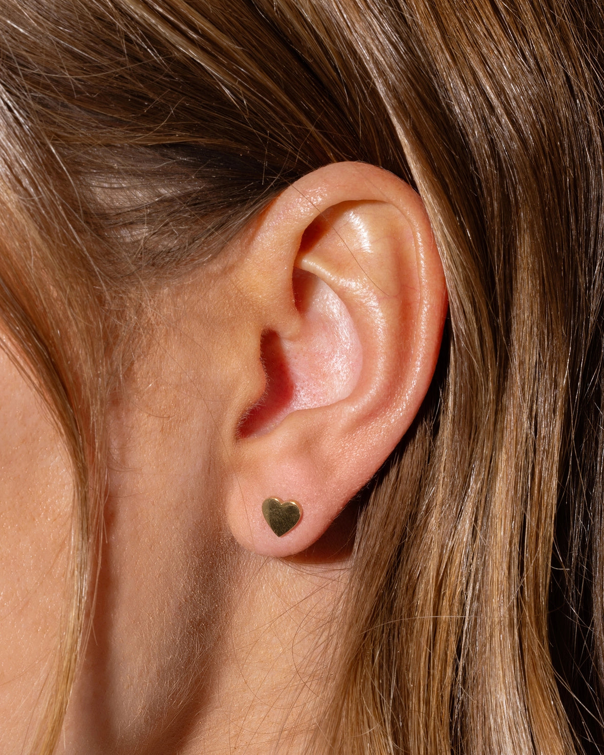 Gold Plated Heart Studs