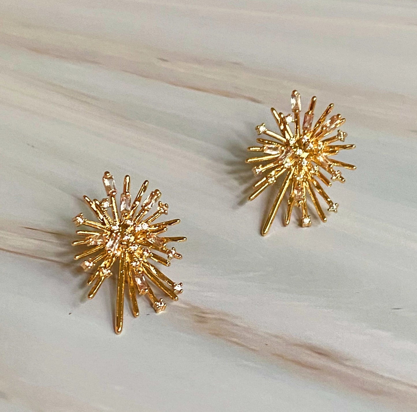 Gold Starburst Earrings