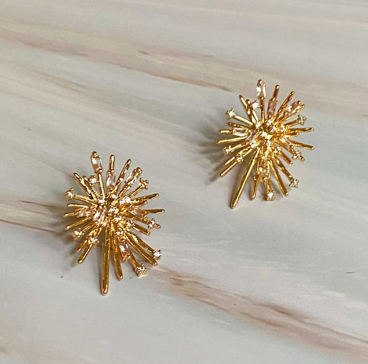 Gold Starburst Earrings