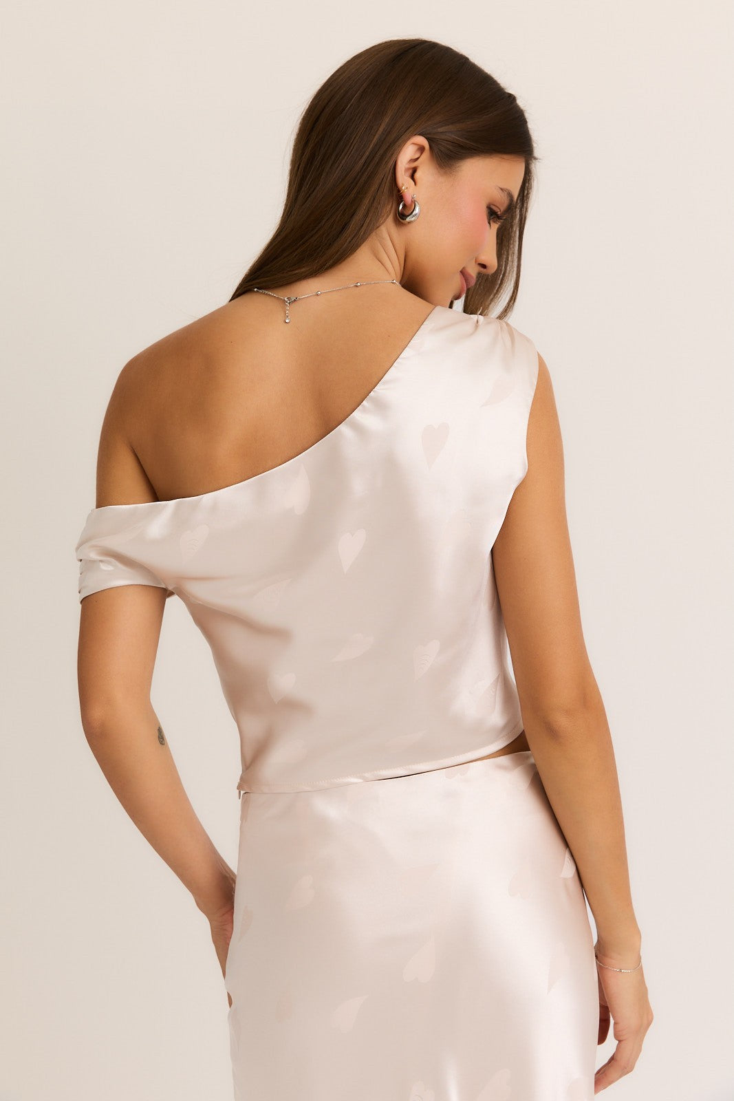 Asymmetrical Satin Top