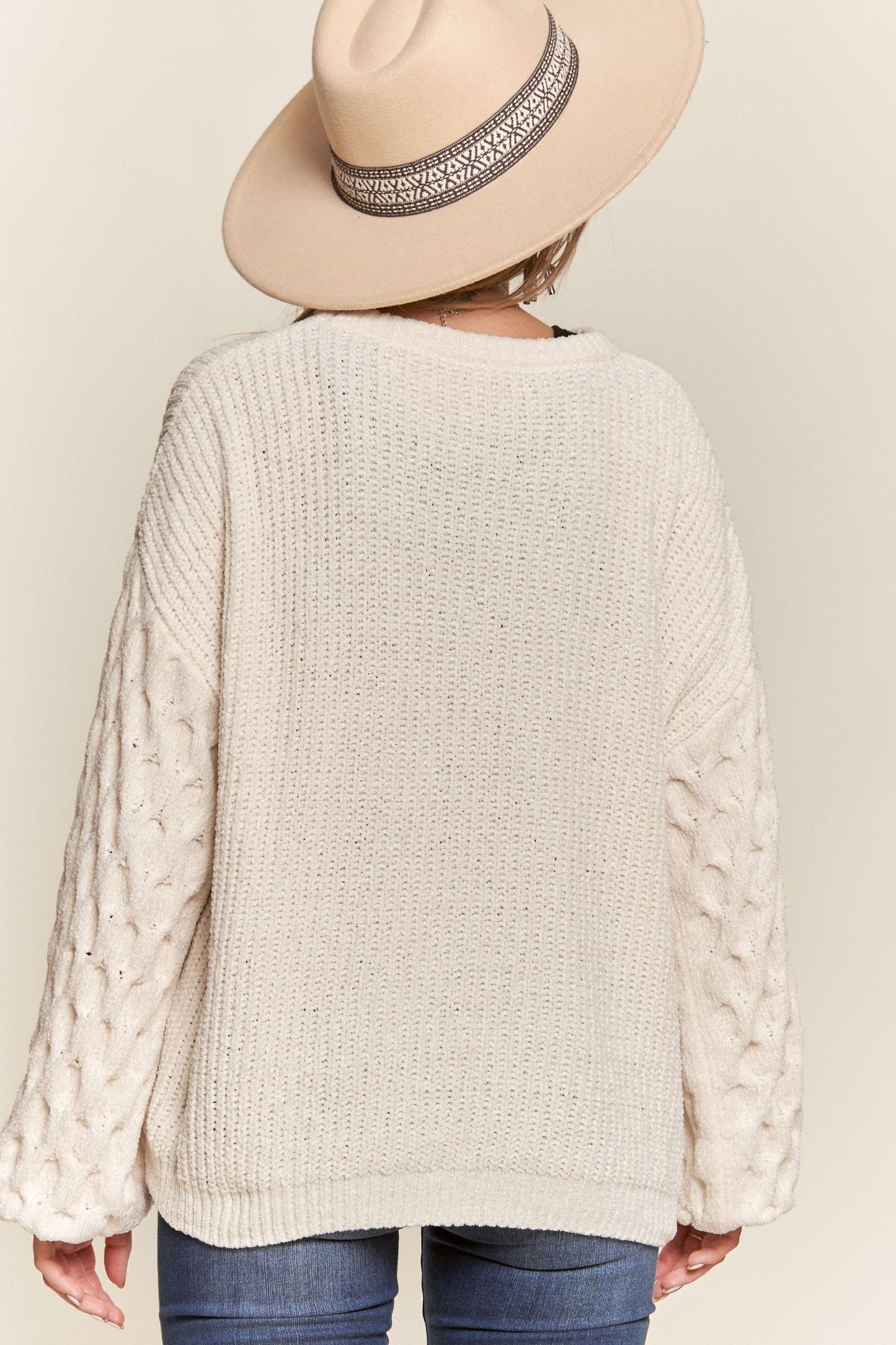 Ivory Chenille Sweater