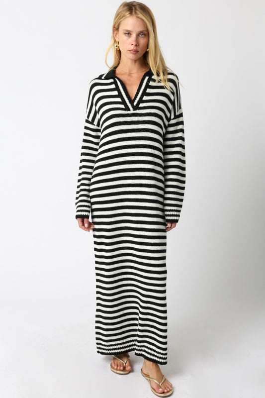 Jenny Stripe Sweater Dress