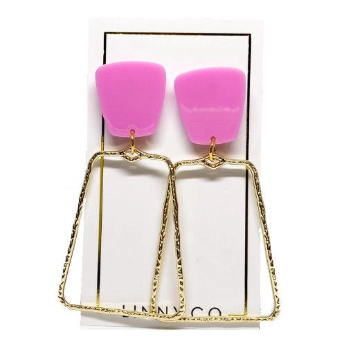 Kaelyn Bubblegum Pink Earrings